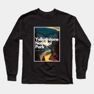 Yellowstone National Park hike - Wyoming USA Long Sleeve T-Shirt